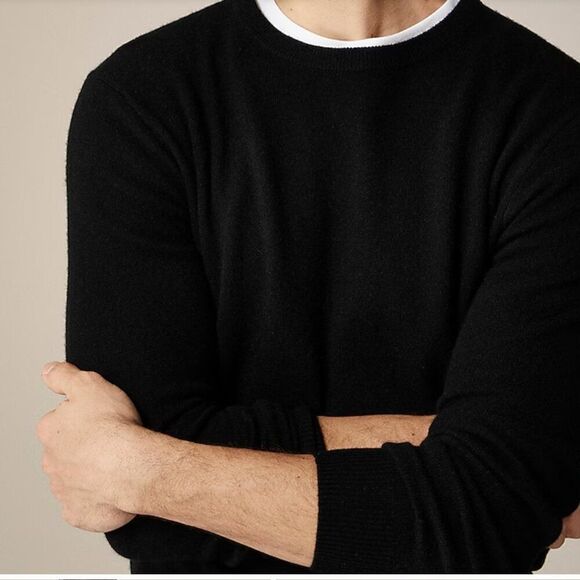 J. Crew HO862 Black Cashmere crewneck sweater NWT size XS - Picture 4 of 9